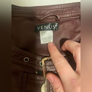 VENUS Deep Burgundy Jacket with Gold Buckle